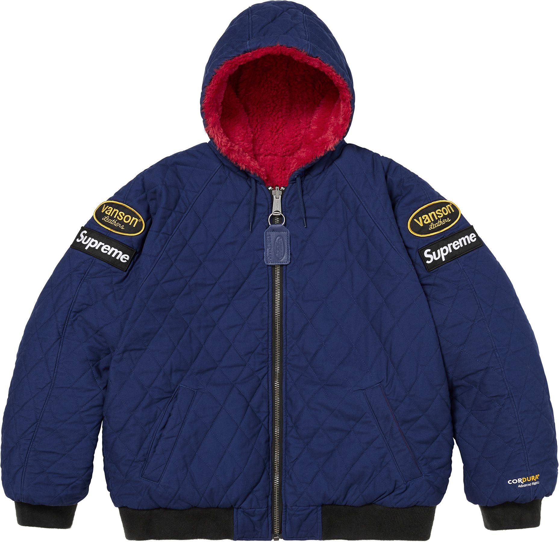 Supreme®/Vanson Leathers® Reversible Quilted Hooded Jacket view 15